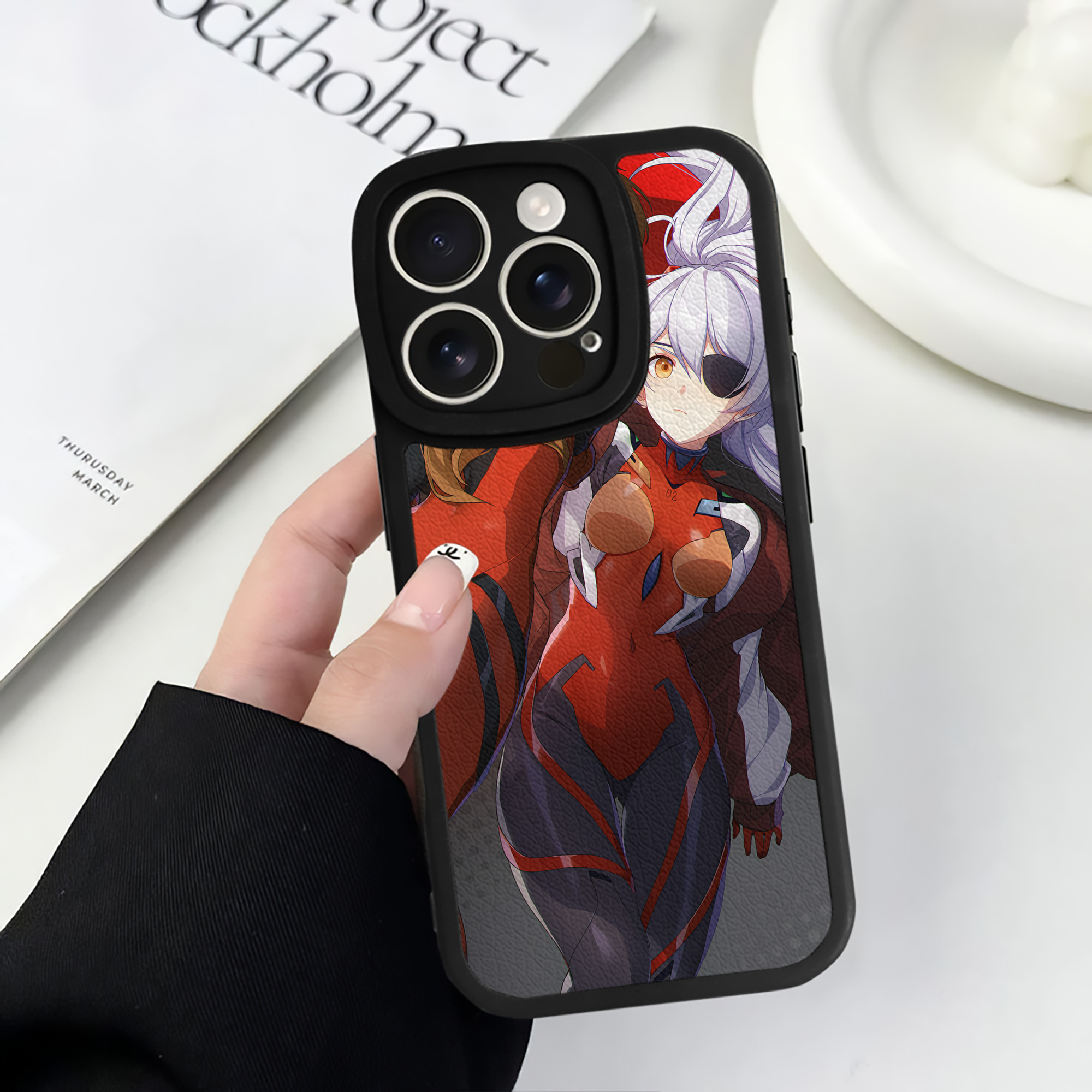 （画像用） EVA 新世紀エヴァンゲリオン 【iPhone 16シリーズ対応】シリコンスマホケース（レザー調） 材質：シリコン